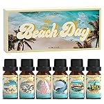 SALUBRITO Beach Fragrance Oils Set, Summer Essential Oils for Diffuser, Candle, Soap Making, Beachy Breeze, Sea Salt, Pink Island, Ocean Air, Island Time, Mint Mojito Scented Oil