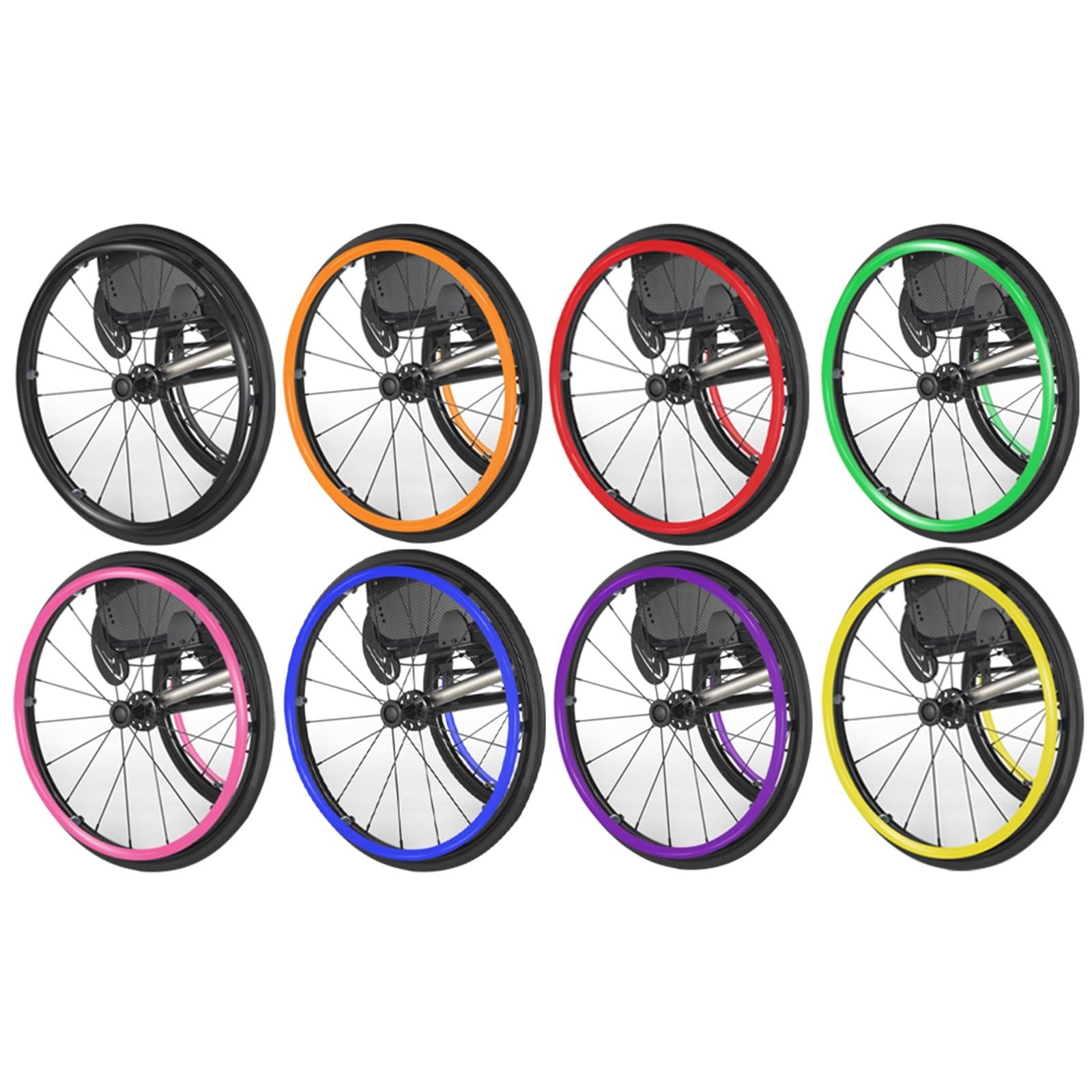 Cubiertas de silicona resistentes al desgaste para llantas de silla de ruedas de 20, 22 y 24 pulgadas, agarres antideslizantes para ruedas traseras, funda protectora para empujar manualmente, para cua
