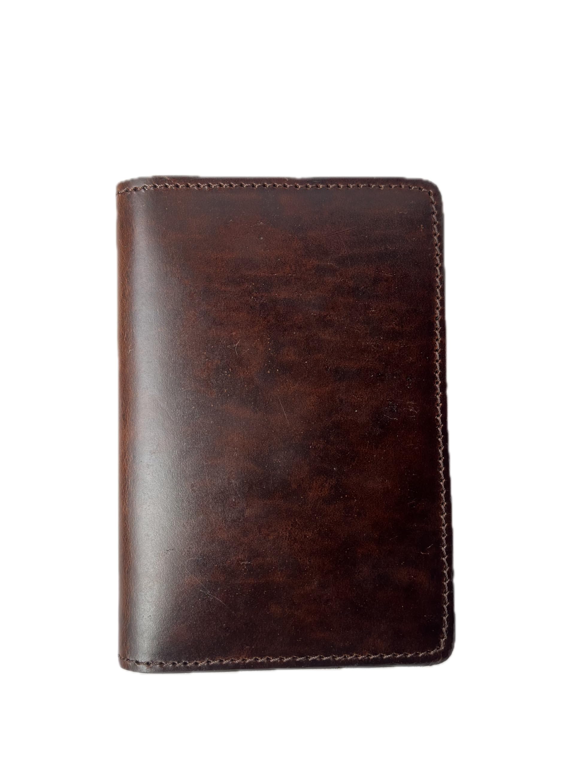 Funda de cuero para notas de campo, funda de cuaderno para Moleskine Cahier, hecha a mano, cubierta de cuero vintage de 3.5 x 5.5 pulgadas, cuaderno de viajeros recargable