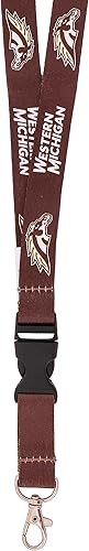 Miniatura 2 de Desert Cactus Western Michigan University Lanyard Broncos WMU - Llavero con hebilla desmontable para tarjetas de identificación (marrón), Varios