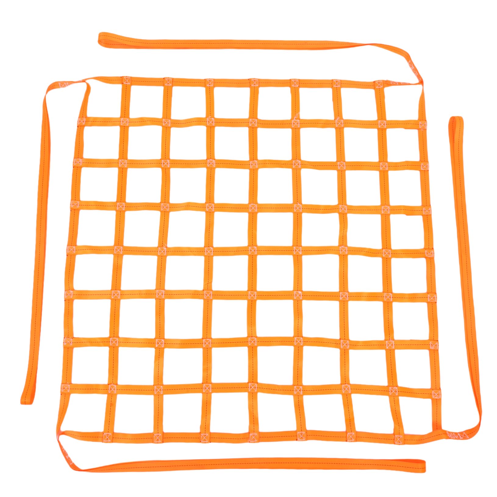SOLUSTRE Ladungssicherungsnetz aus Polyester Fliegengittergewebe Orange Reißfest und Zugfest für Transport Bauarbeiten und Containerladung | Hebenetzgurte zum Aufhängen, Baunetz mit Hoher Tragfähigkeit, Reißfestes Netzgewebe