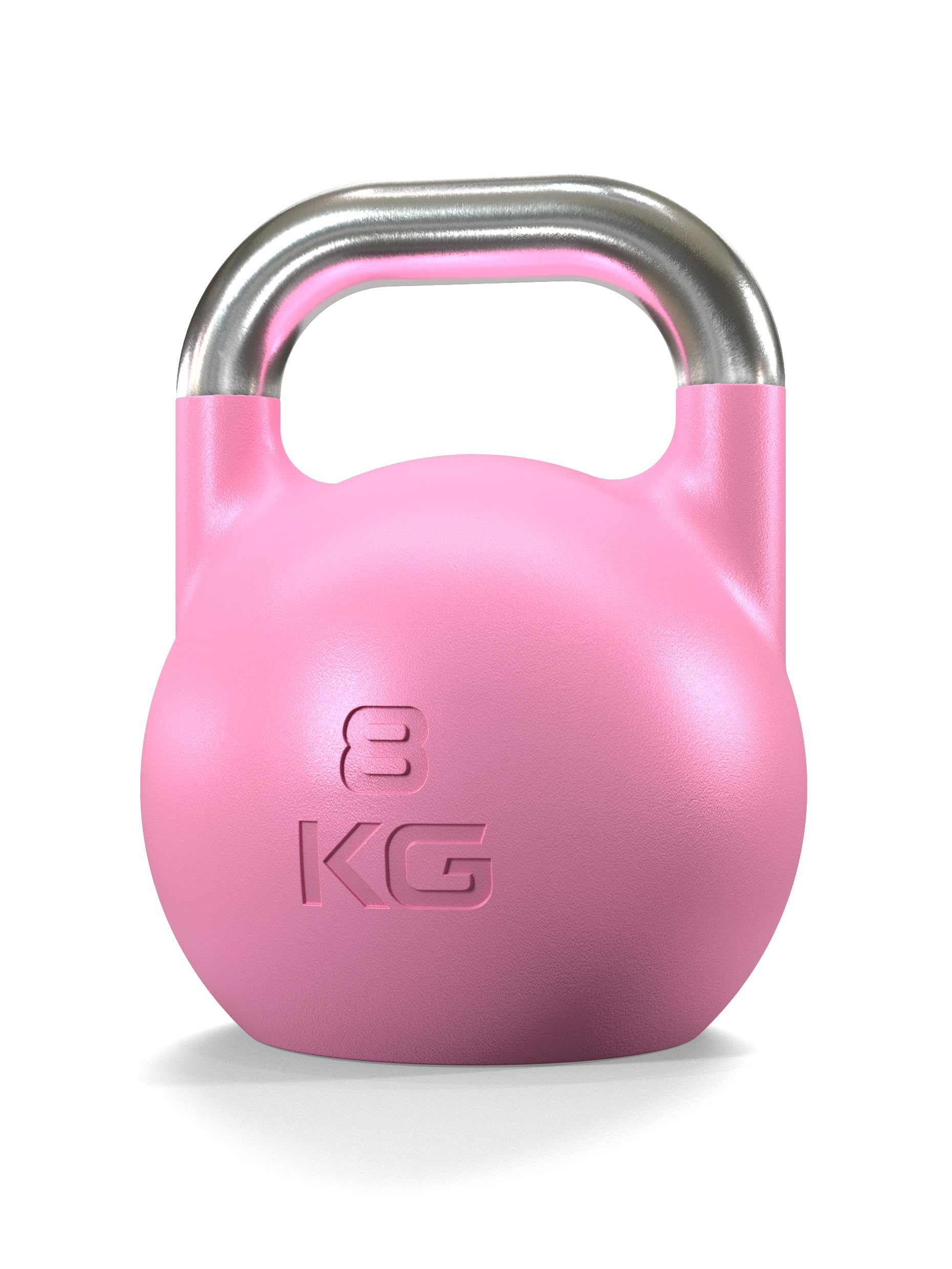 Atletica Competition Kettlebell | 8 kg | różowy | żeliwo sferoidalne | jakość studyjna I subtelne logo, kod koloru dla łatwej obsługi, funkcjonalny trening całego ciała