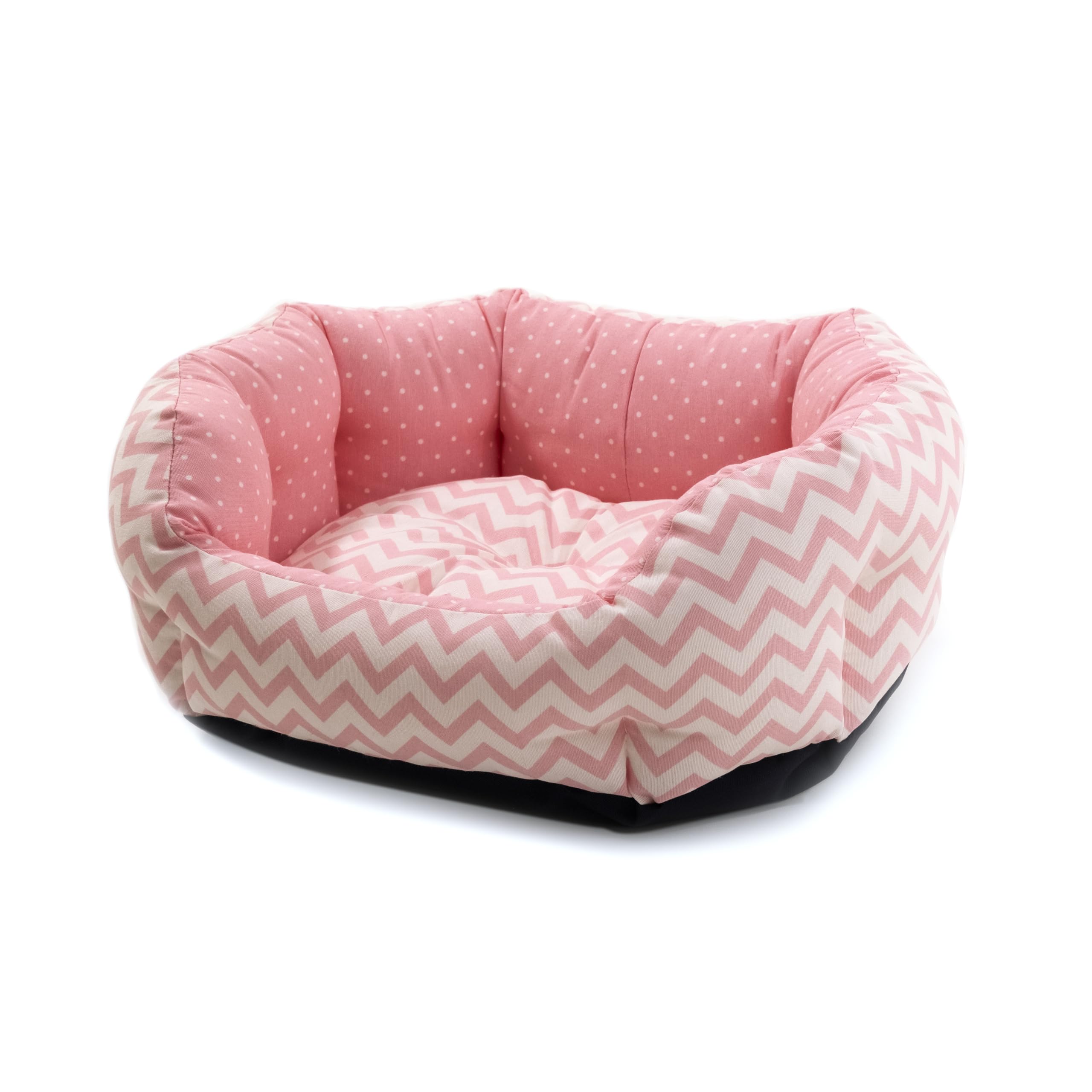Record - Cuccia Prime Nanne per Cuccioli. Lettino imbottito per cani e gatti cuccioli morbido e accogliente. Cuscino per cani e gatti |S - 60 x 50 x 20 cm, Rosa