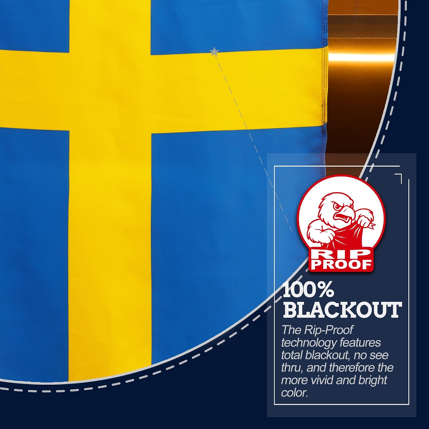 Anley Rip-Proof Double Sided 3-Ply Sweden Flag 3x5 Foot - Vivid Color, Canvas Header and Wrinkle Resistant - The Strongest, Longest Lasting Swedish National Flags 3 X 5 Ft