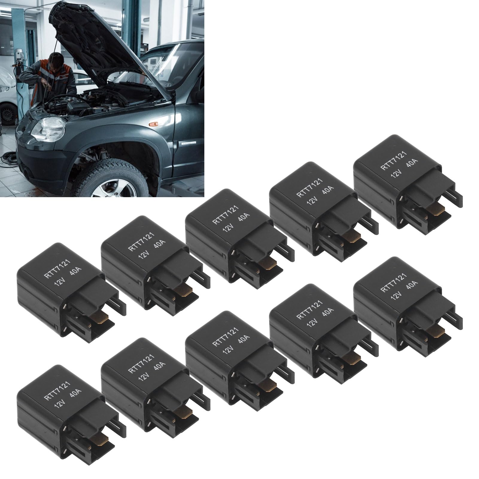 10 piezas RTT7121 4 pines 40A 12 V relé de coche para 90987 02006 9098702006 056700 6912 0567006912 85925 17010