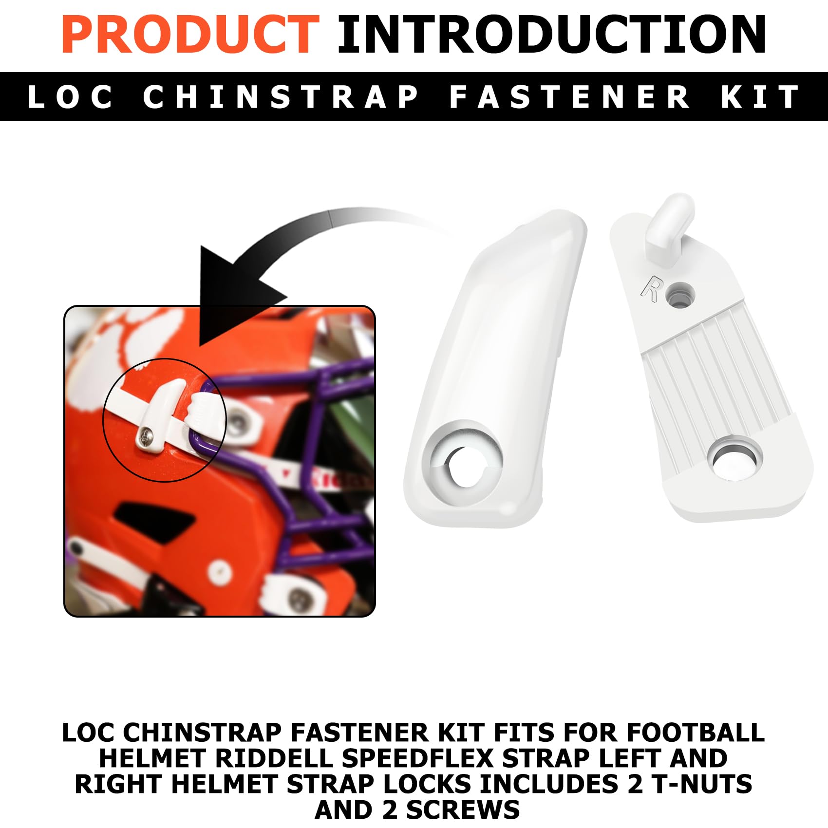 Youth Chin Strap Football Riddell Speedflex Chin Strap Fastener