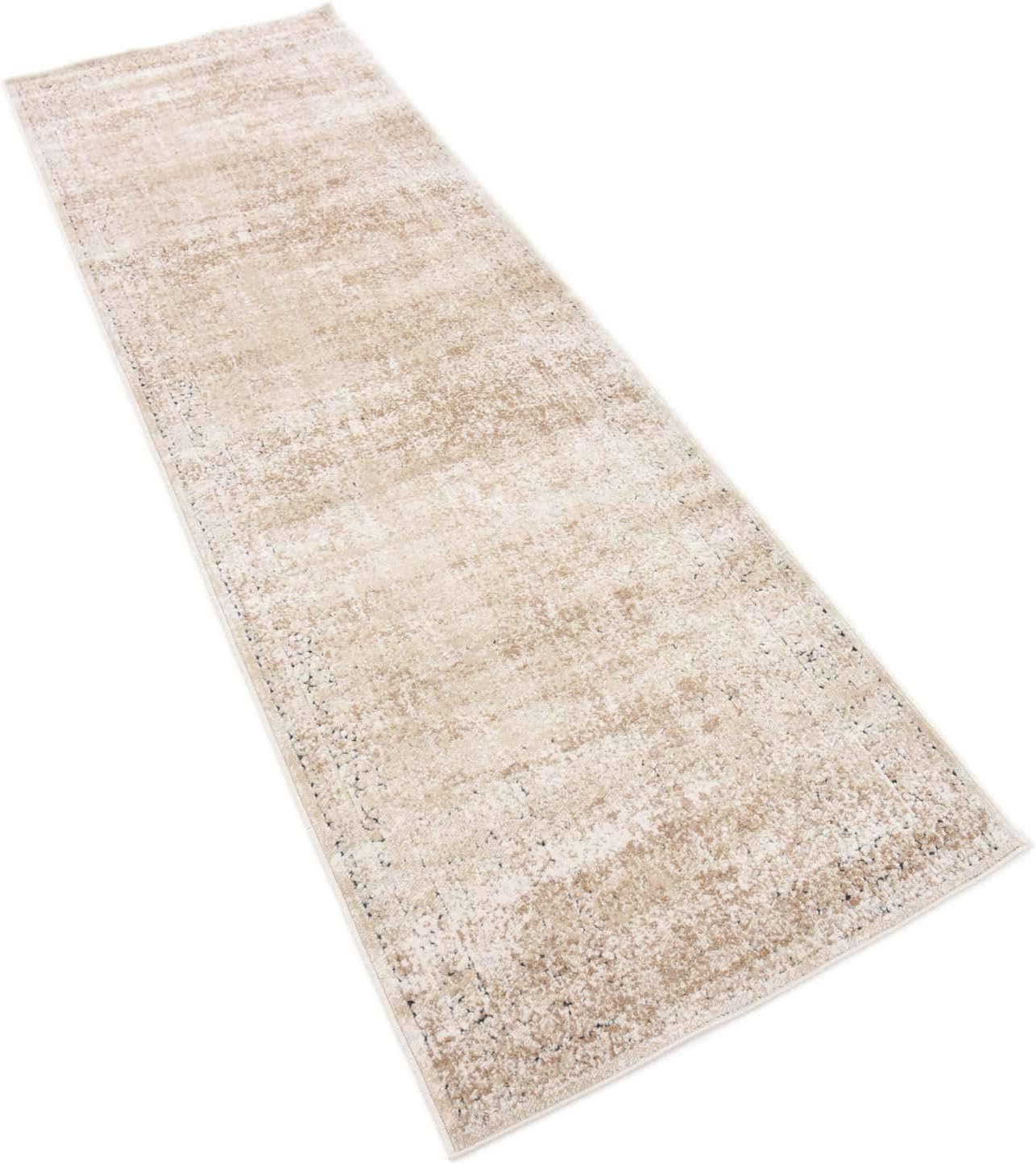 Unique Loom Chateau Collection Area Rug - Jefferson (2' x 6' 9" Runner Beige/Light Brown)