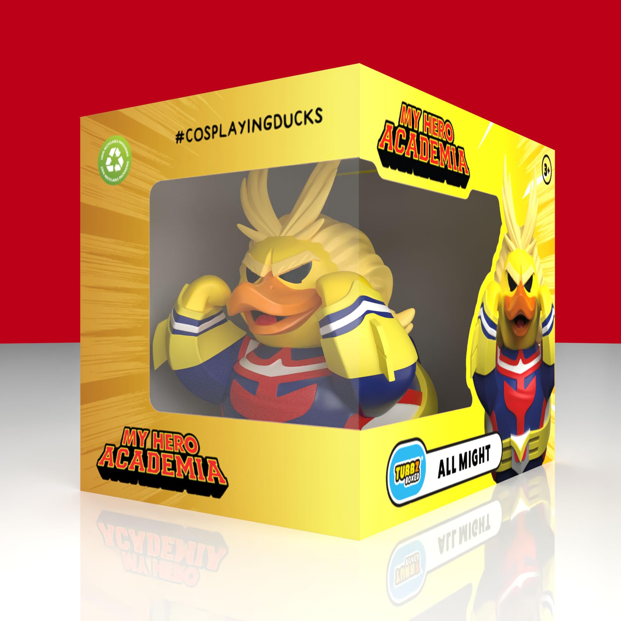 TUBBZ Boxed Edition: My Hero Academia - All Might Cosplaying Rubber Duck Vinyl Figure, All Might (Boxed), 9 cm - Image 2