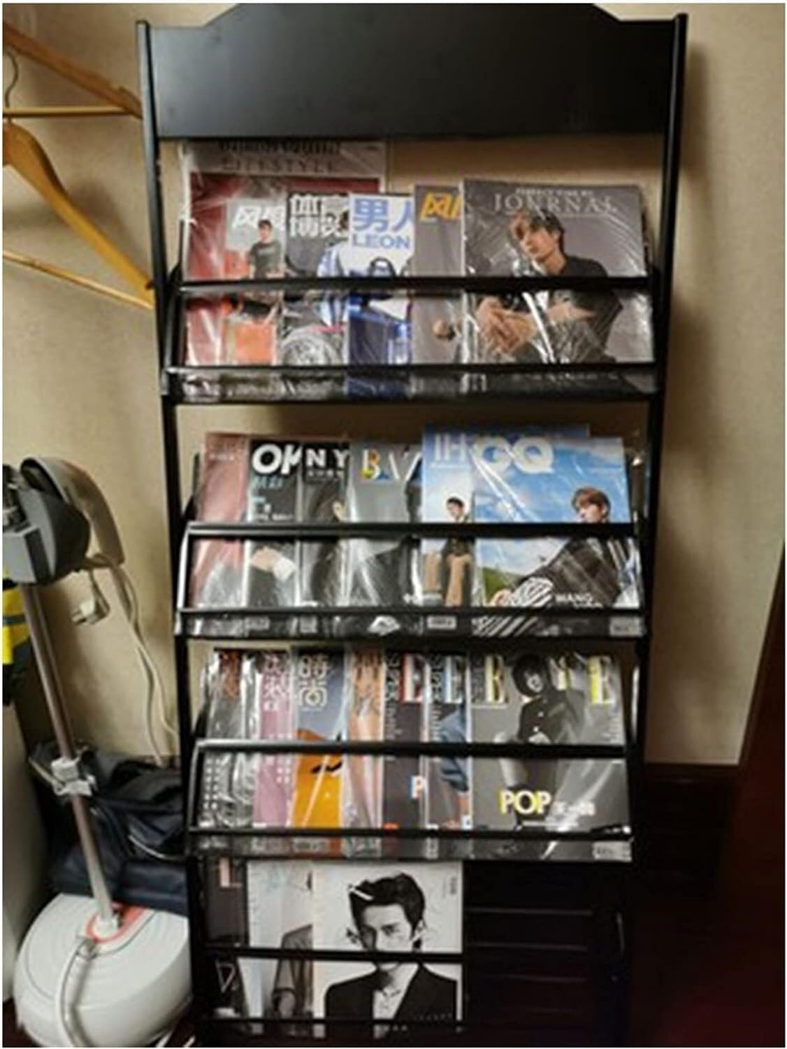 Vintage Wand-Zeitschriftenständer Aus Holz – Hängender Prospekthalter Für Wohnzimmer & Büro, Platzsparendes Broschürendisplay