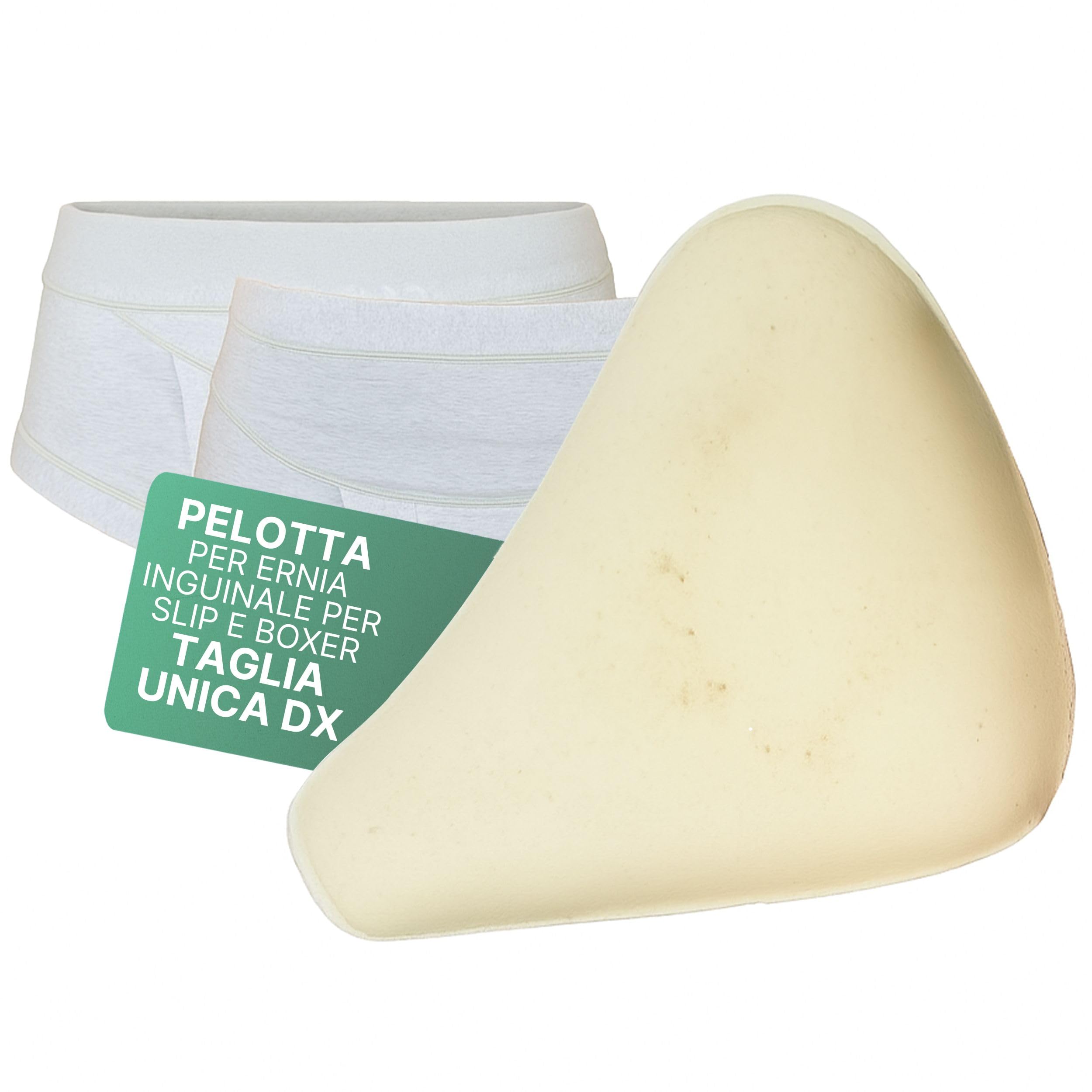 REMEDIA ONE – Pelotta Ernia Inguinale Destra, Cuscinetto di Compressione per Slip Ernia Inguinale Uomo e Boxer Contenitivi – Destra