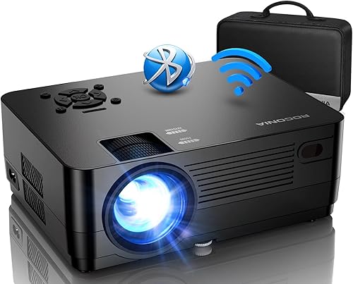Proyector nativo Bluetooth 5G WiFi Bluetooth 1080P pantalla de proyector incluida proyector de película Full HD Roconia 9000LM pantalla de 300