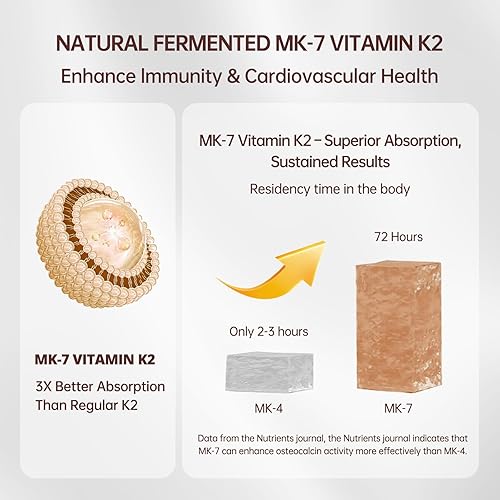 Miniatura 3 de 300 unidades de vitamina D3 K2 5000 UI + 100 mcg, aceite de coco, sin gluten, sin OGM, sin soja