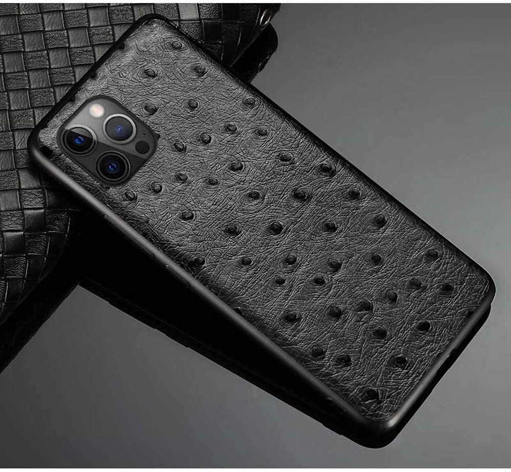 Étui en cuir véritable iPhone 12 Pro Max antichoc dos surélevé - 8
