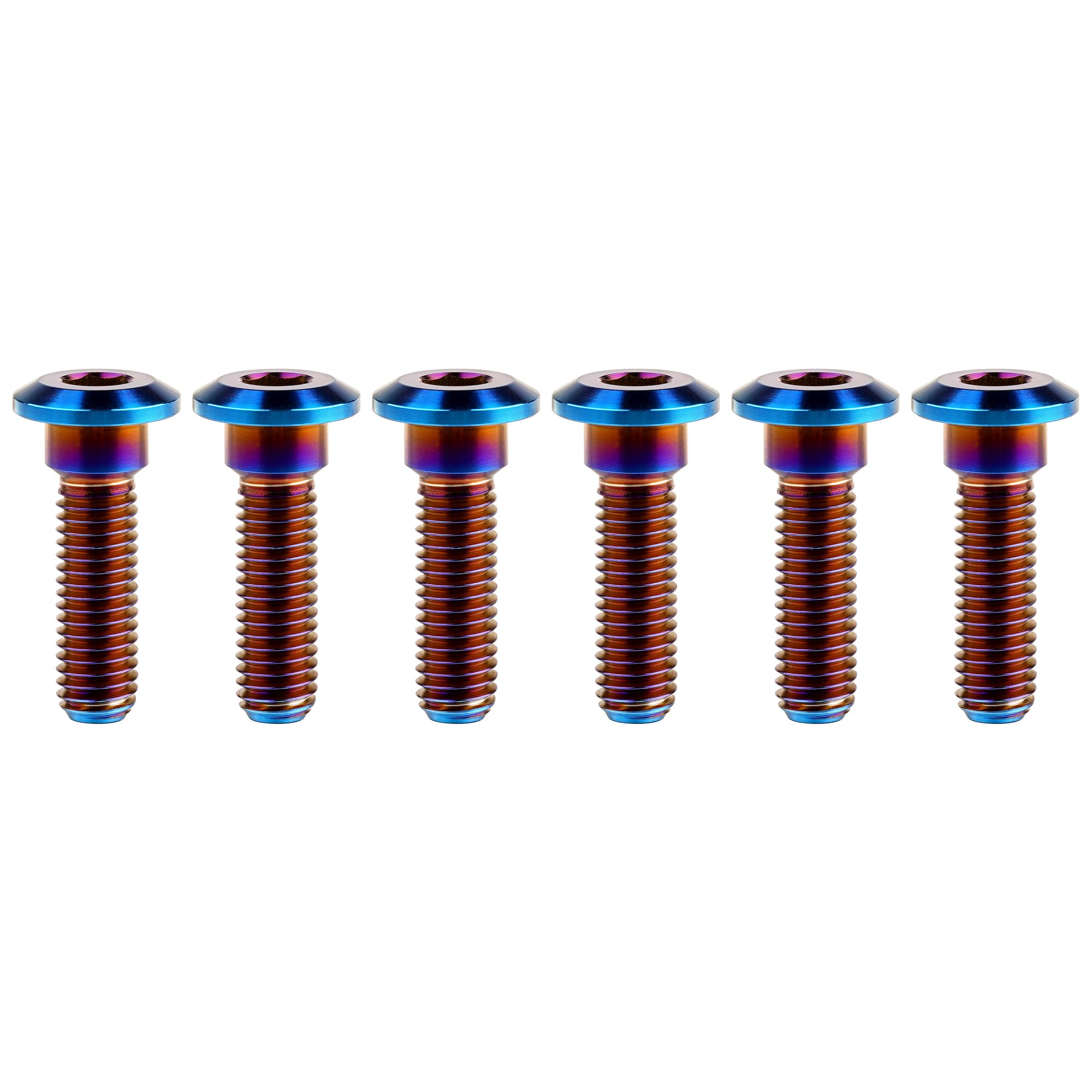 Titanium Bolt M8 Hexagon Socket Screw Burnt Blue, M8x30mm Pack of 6