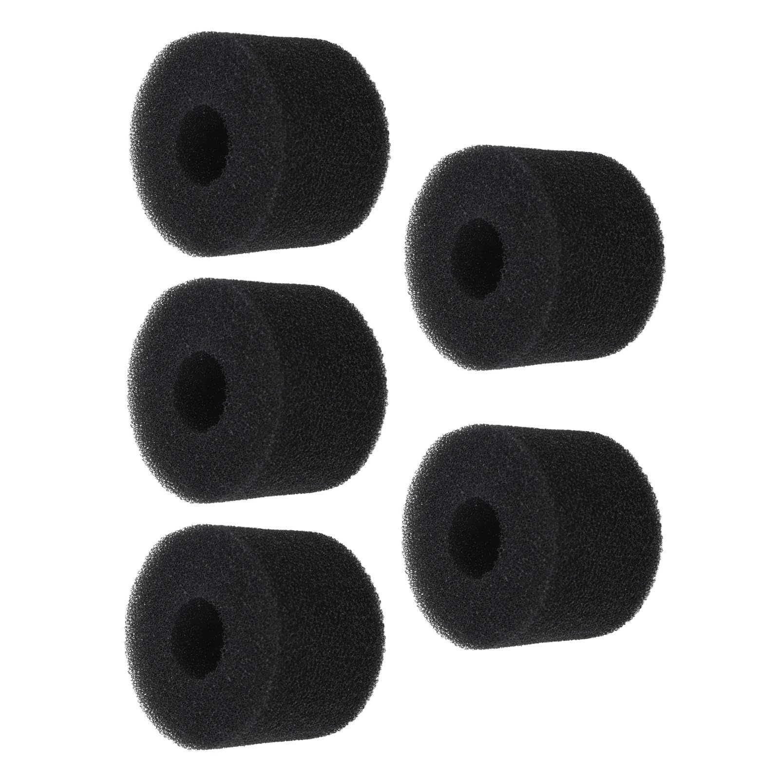 Swimming Pool Filter Sponge PU Sponge Black Reusable Washable Cylindrical Filter Foam for Pool Pump, 5PCS Kit (S (7x3.5x7cm/2.76x1.38x2.76in))