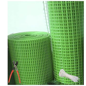 MESH NET (HK Hardware) Coated Weld Wire Garden Fencing Iron net with12MM Anti Bird 3feet/20feet Netting Uv Stablized with 6 Months Guarantee Free 1 Cutter,100 PVC Wire Tags FN:24