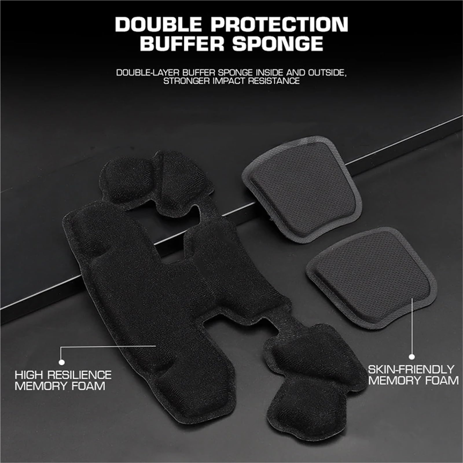 Universal Helm Pad Doppel-Schicht Innenfutter Memory Schwamm Puffer Pads for Airsoft Paintball Motorrad Reiten Helm Ausrüstung