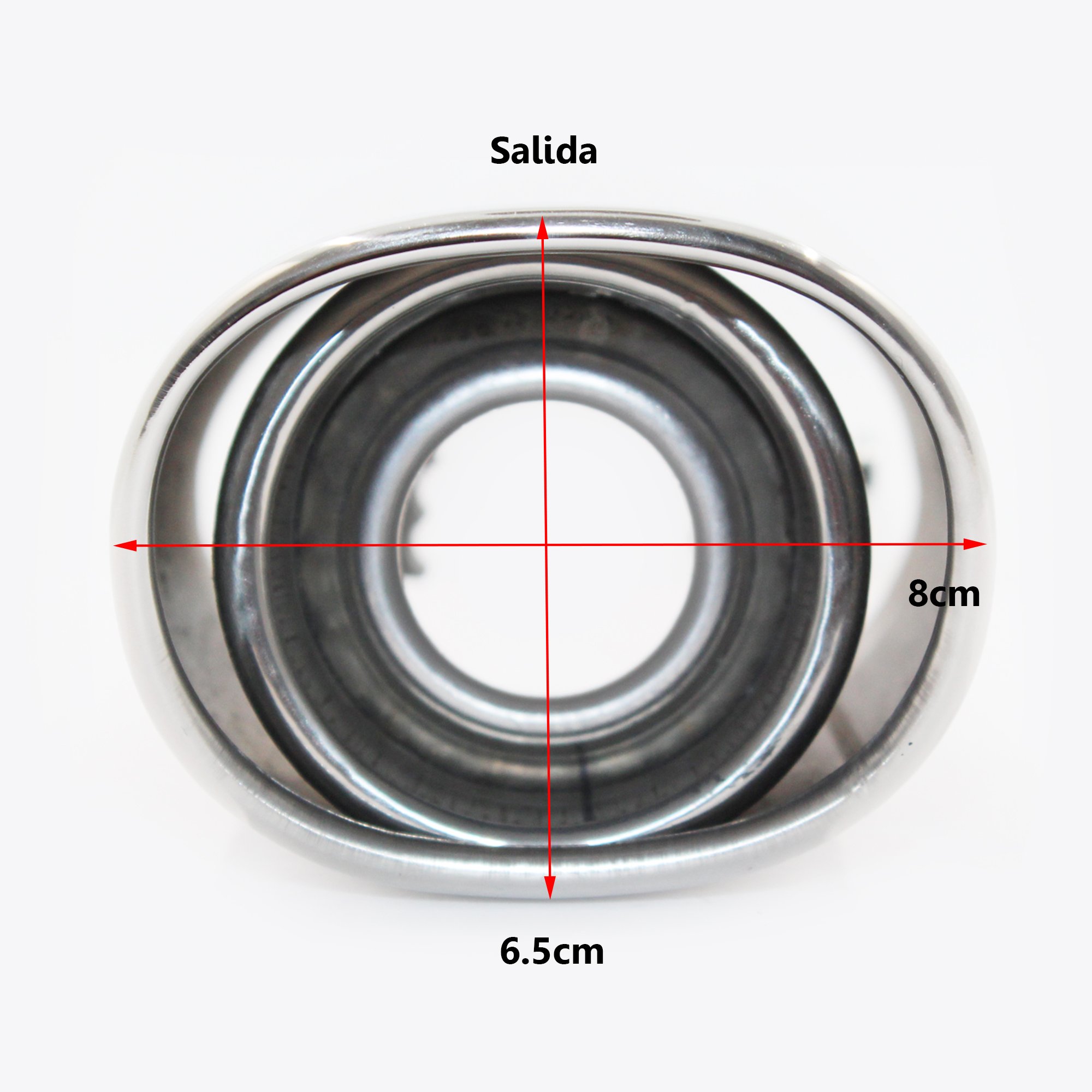 Modauto - Cola de Escape, Terminales de Escape, Escape Universal de Coche, Modelo F135, Acero Inoxidable …