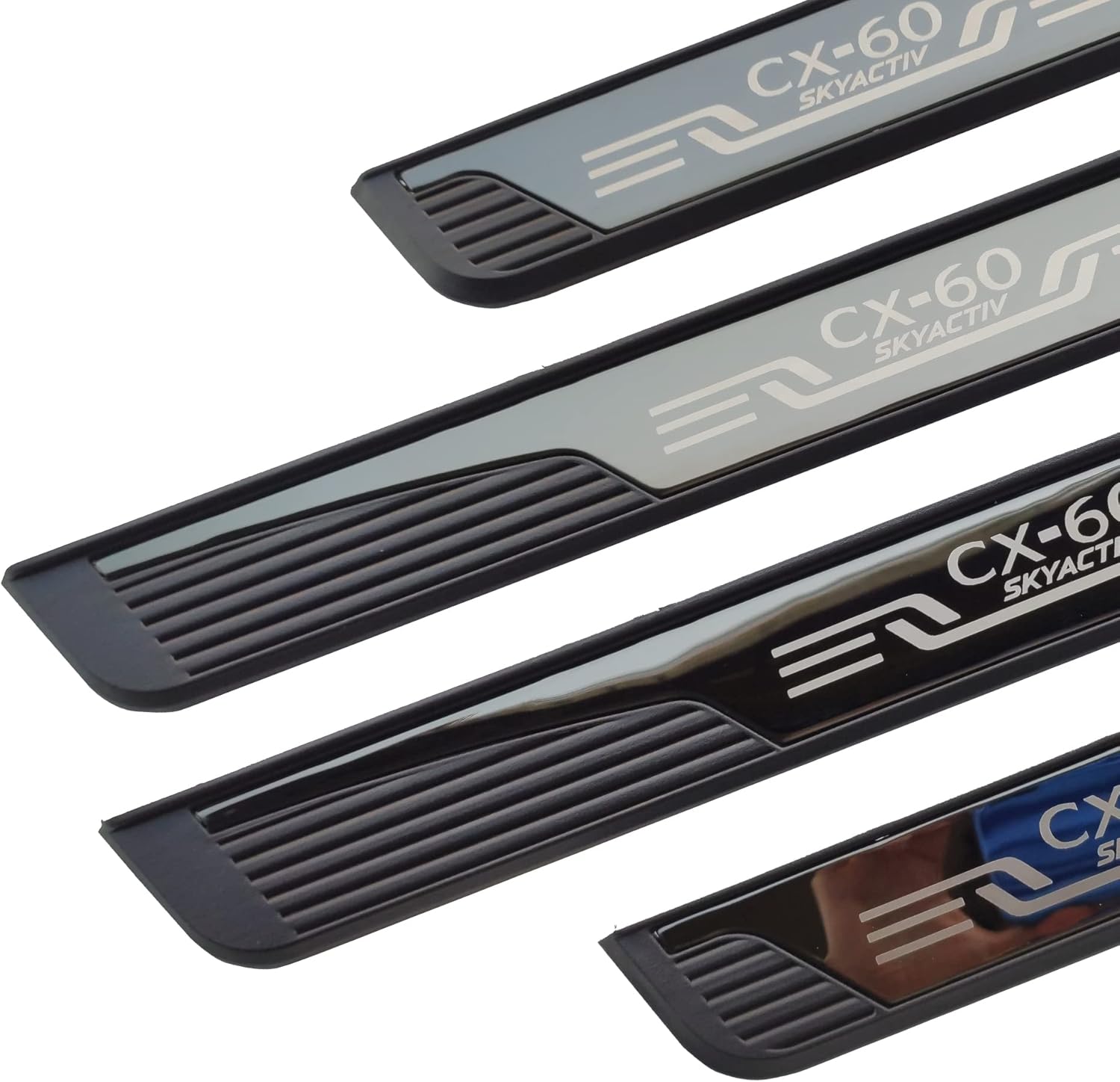 Car Accessories Door Sill Protector for 2022 2023 Mazda CX60, Steel Auto Parts Door Entry Guard Scuff Plates Trim Covers