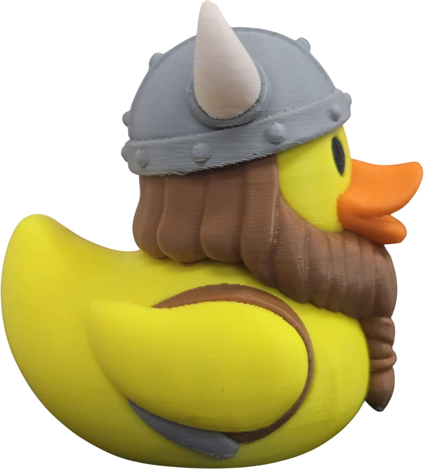 Viking Duck Collectible Figurine - Braided Beard, Horned Helmet, Unique Desk Decor for Home or Office Display - 3D Printed in Canada image 4