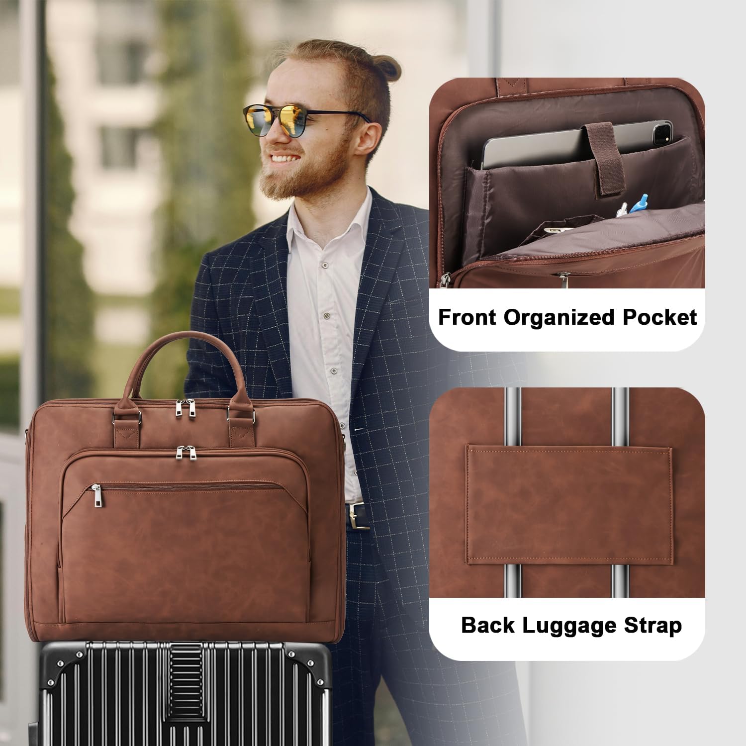 Garment Bag for Travel Large Carry on Garment Bags Men Women Garment Suitcase Bags - Image 5