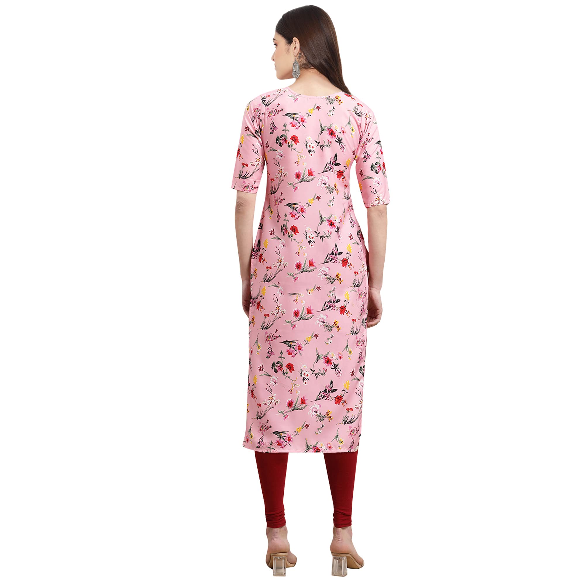 Pinkmint Women's Crepe Digital Print Straight Kurta [Pack Of 6](Qv-339-338-343-355-350-354-Xl)