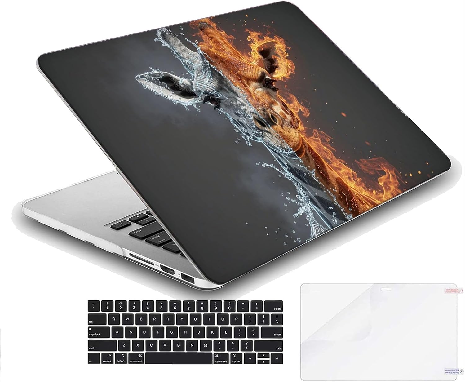 Compatible with MacBook Neo 13-inch, Hard Shell Case with Keyboard Cover and Screen Protector (A3404 A18 Pro chip, 2026 Release) - Giraffes MC22439