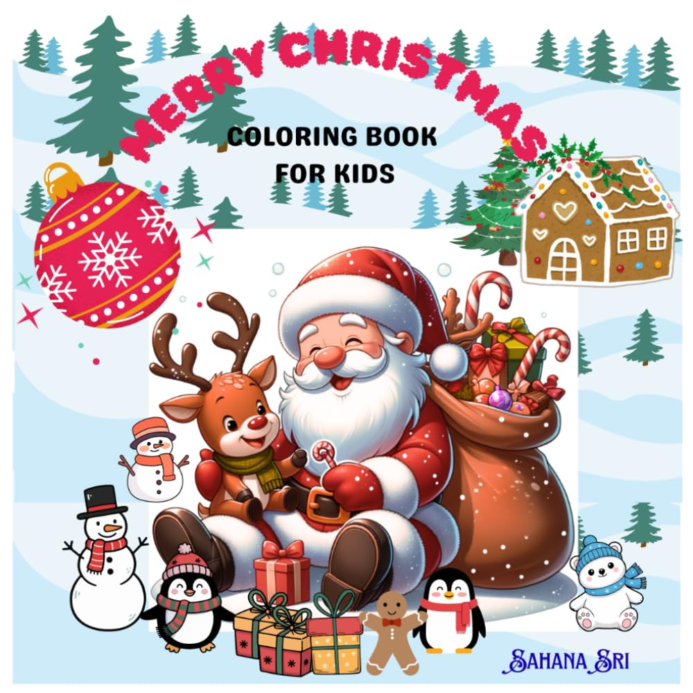 Christmas Coloring book for kids: Creative Christmas Coloring Pages for Tweens to Spark Holiday Scenes, Santa Fun, and Winter Magic for Older Kids