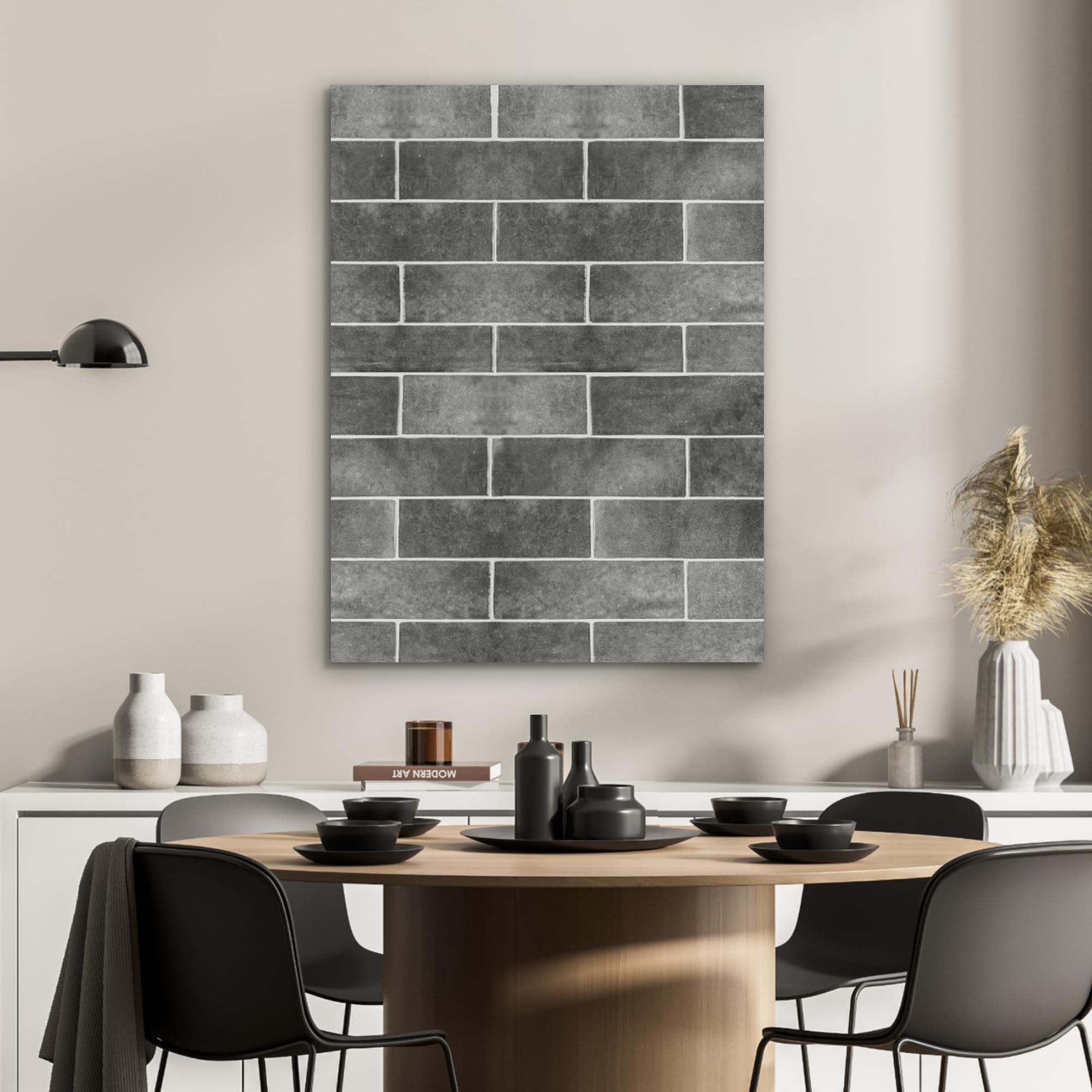 MuchoWow© Paneles Acusticos Decorativos 60x80 cm Acoustic Panel Acustico Decorativo Aislante Insonorizacion Decoracion Habitacion Diseño Moderno InsonorizarAzulejos - Pared - Gris - Negro