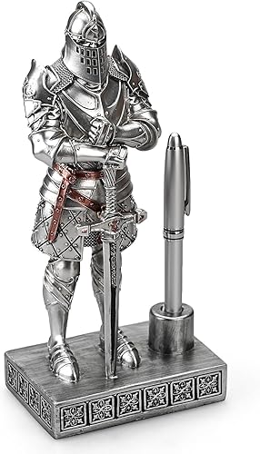 Miniatura 9 de Amoysanli Knight - Soporte decorativo para bolígrafos de resina, pisapapeles para escritorio, organizador de escritorio, regalos de festivales para