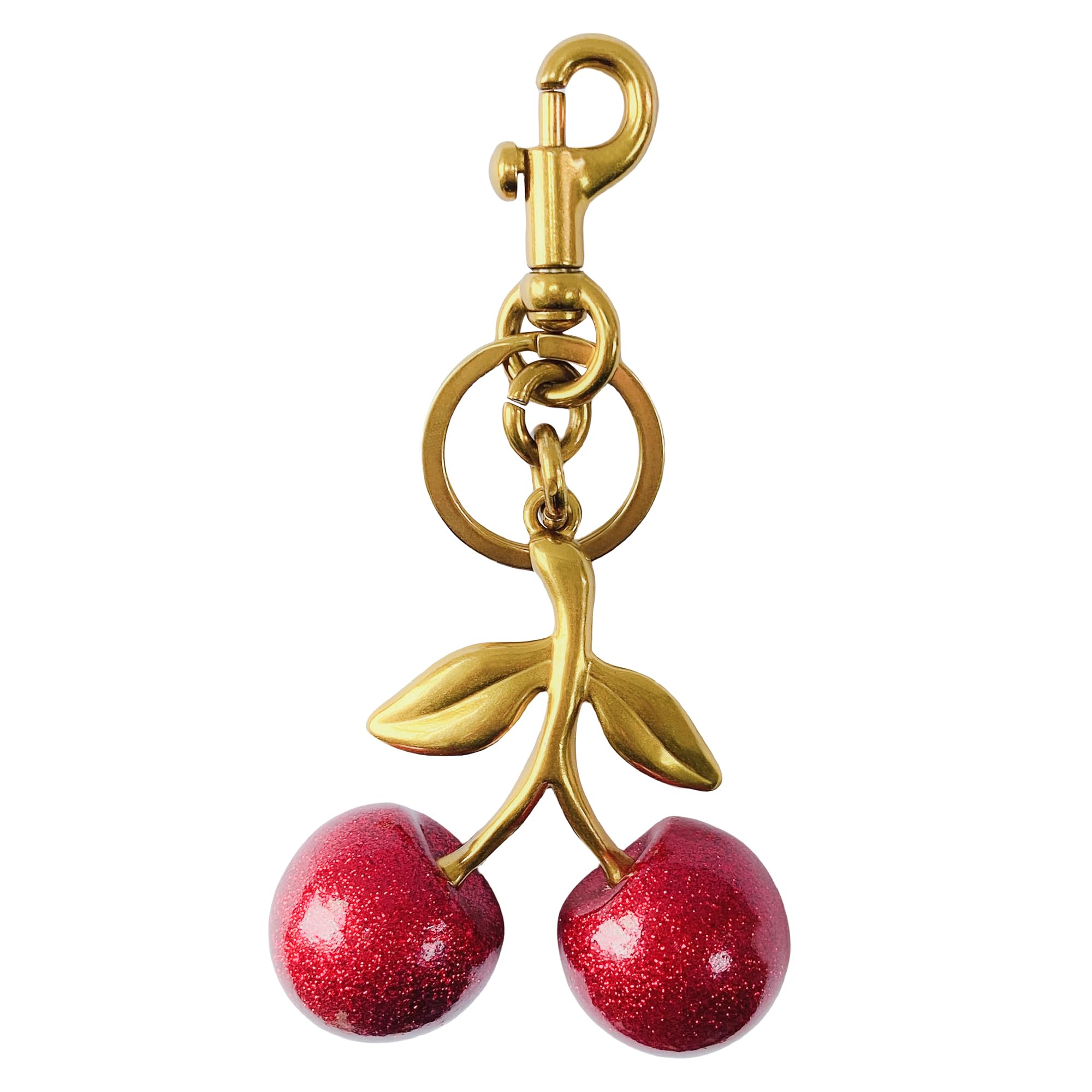 SOOFOTOO Cherry Bag Charm for Handbag, Big-Apple Strawberry Fruit Bag Charm Cherry Car Accessories KeyChain