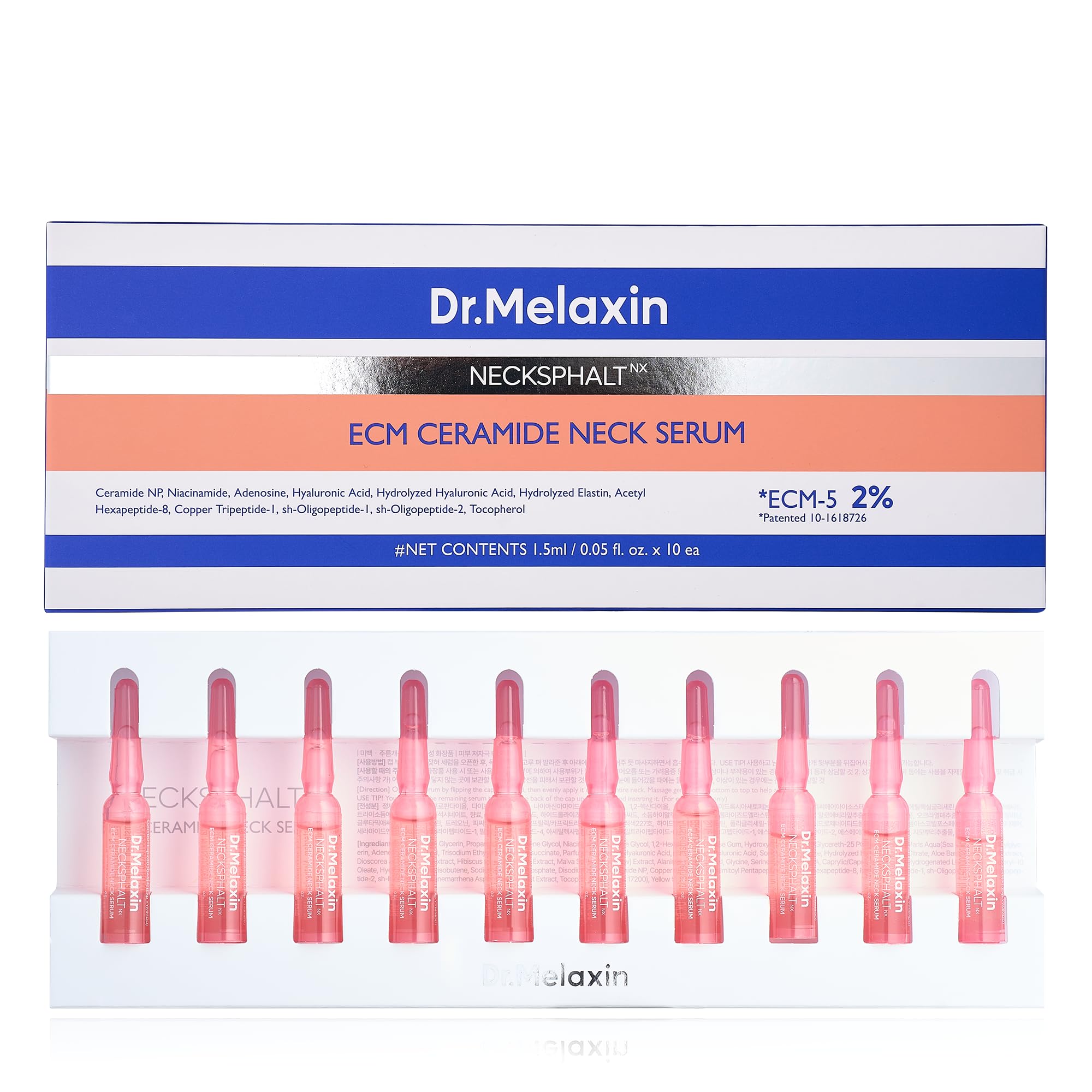 Amazon.com: Dr.Melaxin Neck Tightening Ampoule  Firming & Lifting Ampoule  for Neck Wrinkles & Sagging Skin, Necksphalt ECM Barrier Anti-Aging Korean  Neck Care Treatment, 1.5ml10ea : Beauty & Personal Care