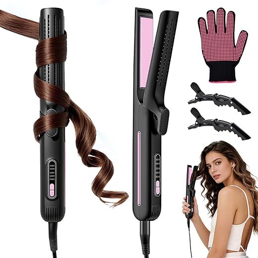 Chapinha Profissional, Com configuração de ar frio e placas flutuantes 3D, Configurações de 5 temperaturas, 15 Aquecimento rápido e desligamento automático seguro, Para todos os tipos de cabelo