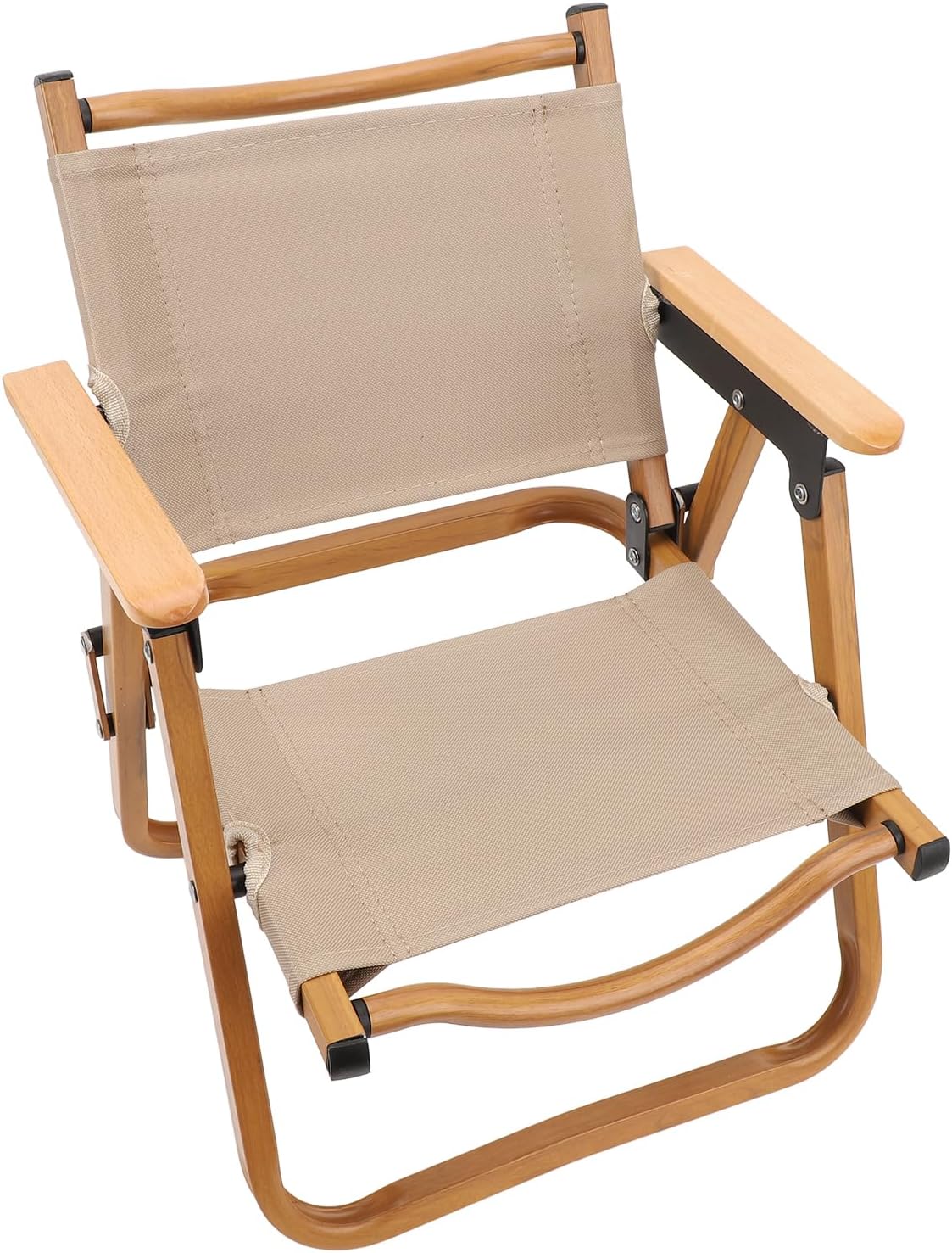 Alomejor Kids Folding Camp Chair Safe & Comfortable Lawn Chair for Toddlers Under 6 Years Old Sitting & Reclining Positions Aluminum Alloy Wood Grain Canvas