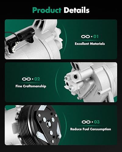 Miniatura 6 de SCITOO Compresor de CA de refrigeración rápida para Mini Cooper 1.6L 2002-2006 DW97275 10363511 CS20066 5512306 97275 621066 97275 98275 2041699