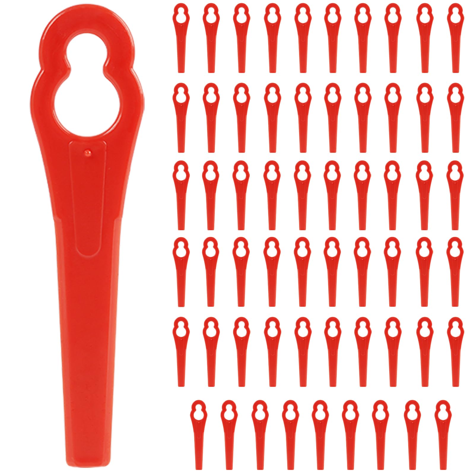 Cuchillas de repuesto PA6 para cortabordes, lote de 60 unidades, compatibles con GE-CT 18 Li, GC-CT 18/24 Li, BG-CT 18 Li, RG-CT 18 Li, accesorios para cortabordes inalámbrico