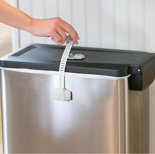 Miniatura 4 de MYPET North States Safety Paws Mischief Minder - Cerraduras de correa  Funciona en botes de basura, armarios y más (paquete de 2, gris)