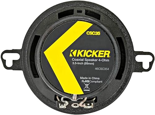 Miniatura 2 de KICKER 46CSC354 CS-Series CSC35 Altavoces coaxiales de 3.5 pulgadas (3.504 in), 4 ohmios (par)