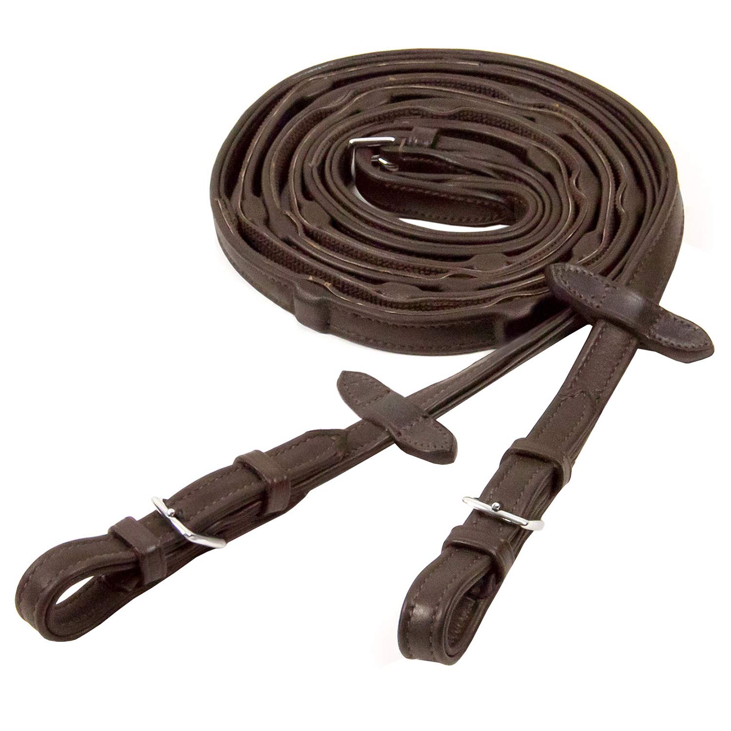 Durasoft Grip Reins Full Size Dark Brown