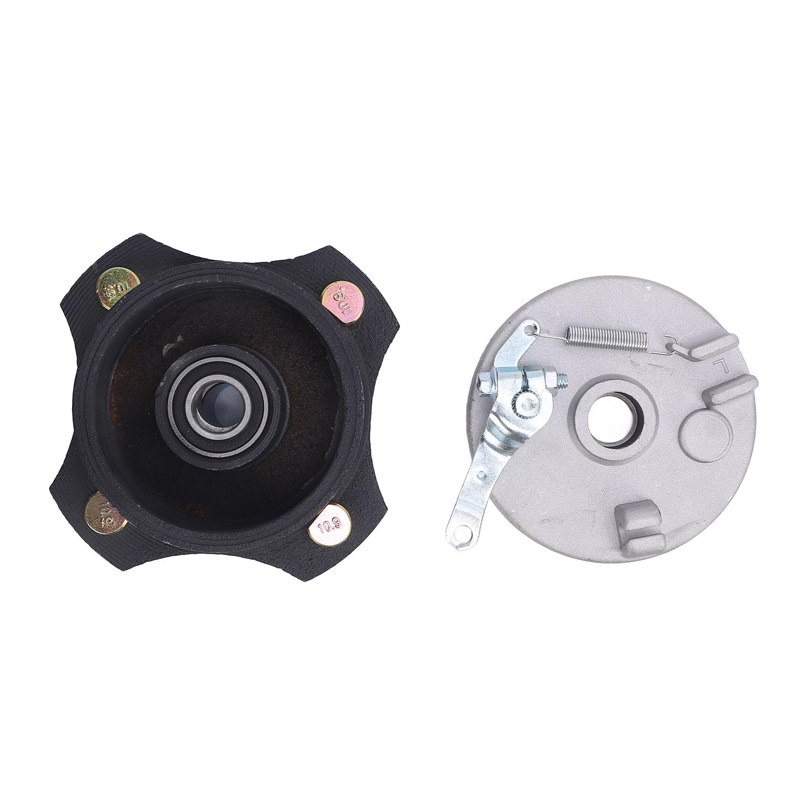 Jeffergarden Hub Bici Freno a Tamburo, Lega di Metallo Facile Installare di Batteria Freno a Bullone 4xm10 per 110 ATV GO Kart Utv