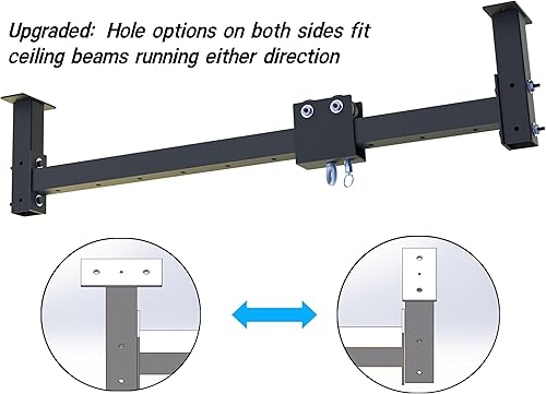 Miniatura 2 de Colgador de pared para colgar bolsas pesadas de techo, montaje en rodillo, ahorro de espacio, 42 pulgadas, ajuste de larga facilidad para sacos de