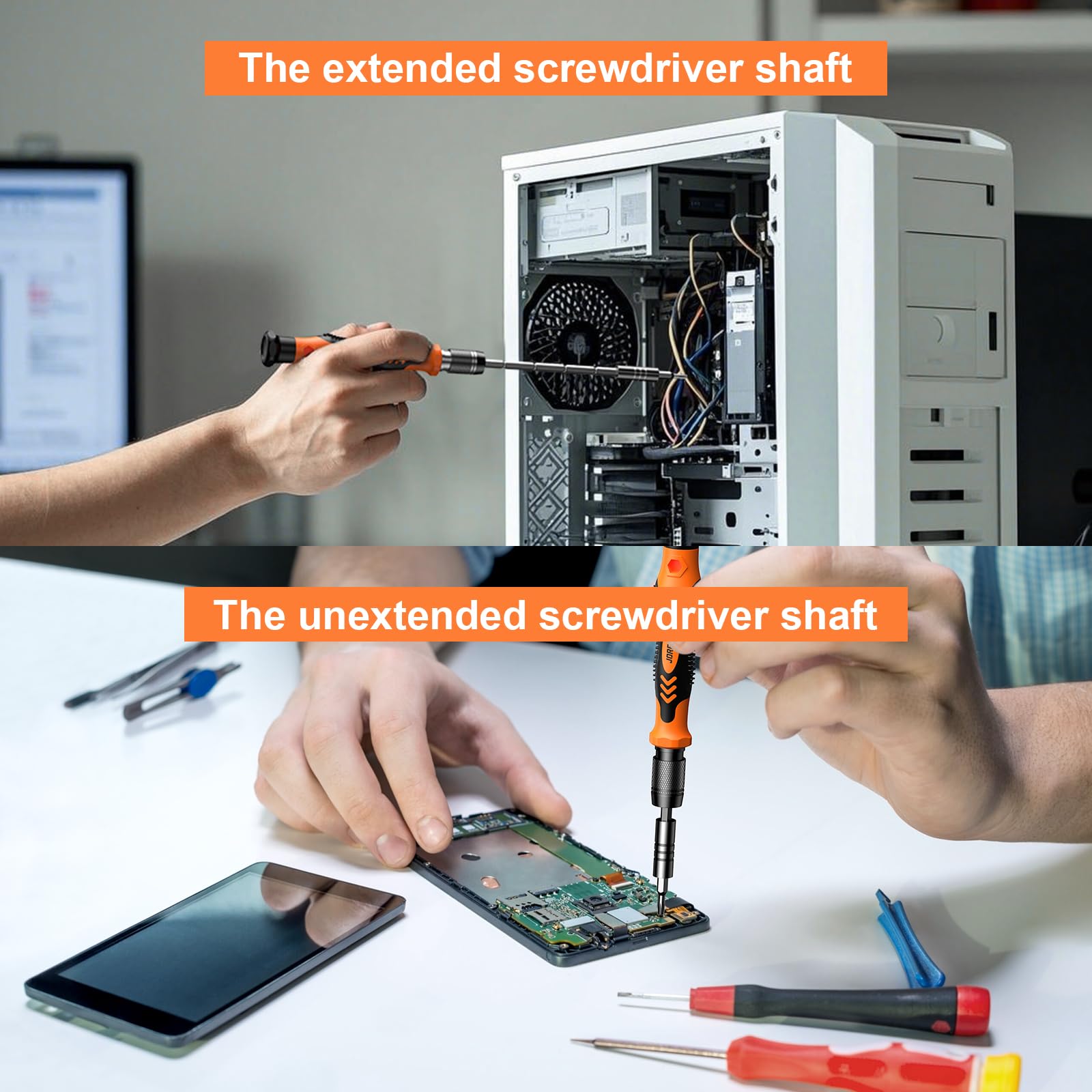 JOREST Zestaw wkrętaków precyzyjnych 117 w 1, profesjonalny zestaw do naprawy mini magnetycznych bitów torx, do PC, iPhone, laptopów, okularów, zegarów, przełączników, PS4, PS5, Xbox, elektroniki