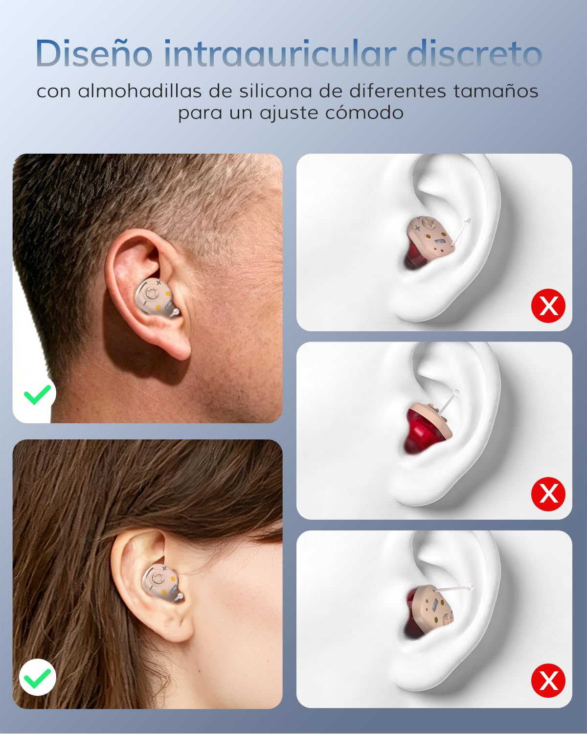 Dispositivos de audio intraauriculares recargables,Activación automática