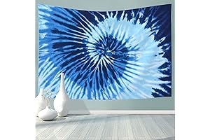 FEILUOKE Blue Tie Dye Tapestry Wall Hanging