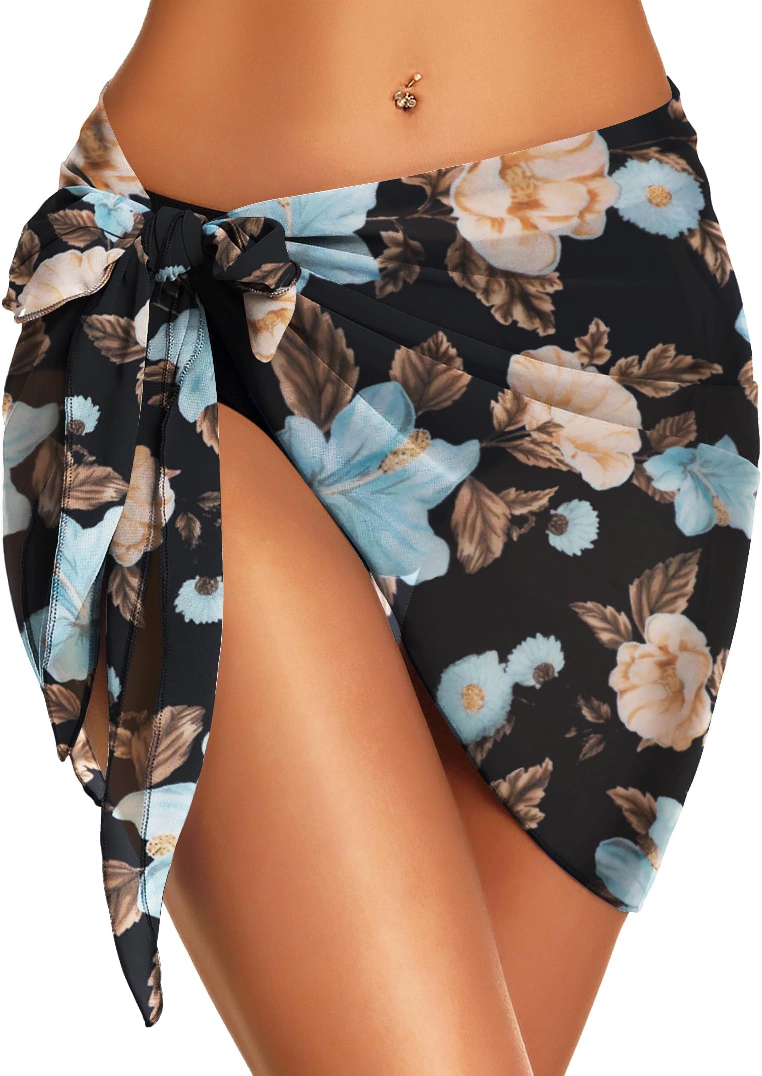 Swimsuit Coverups for Women Sarong Beach Bikini Wrap Sheer Short Skirt Chiffon Scarf for Swimwear