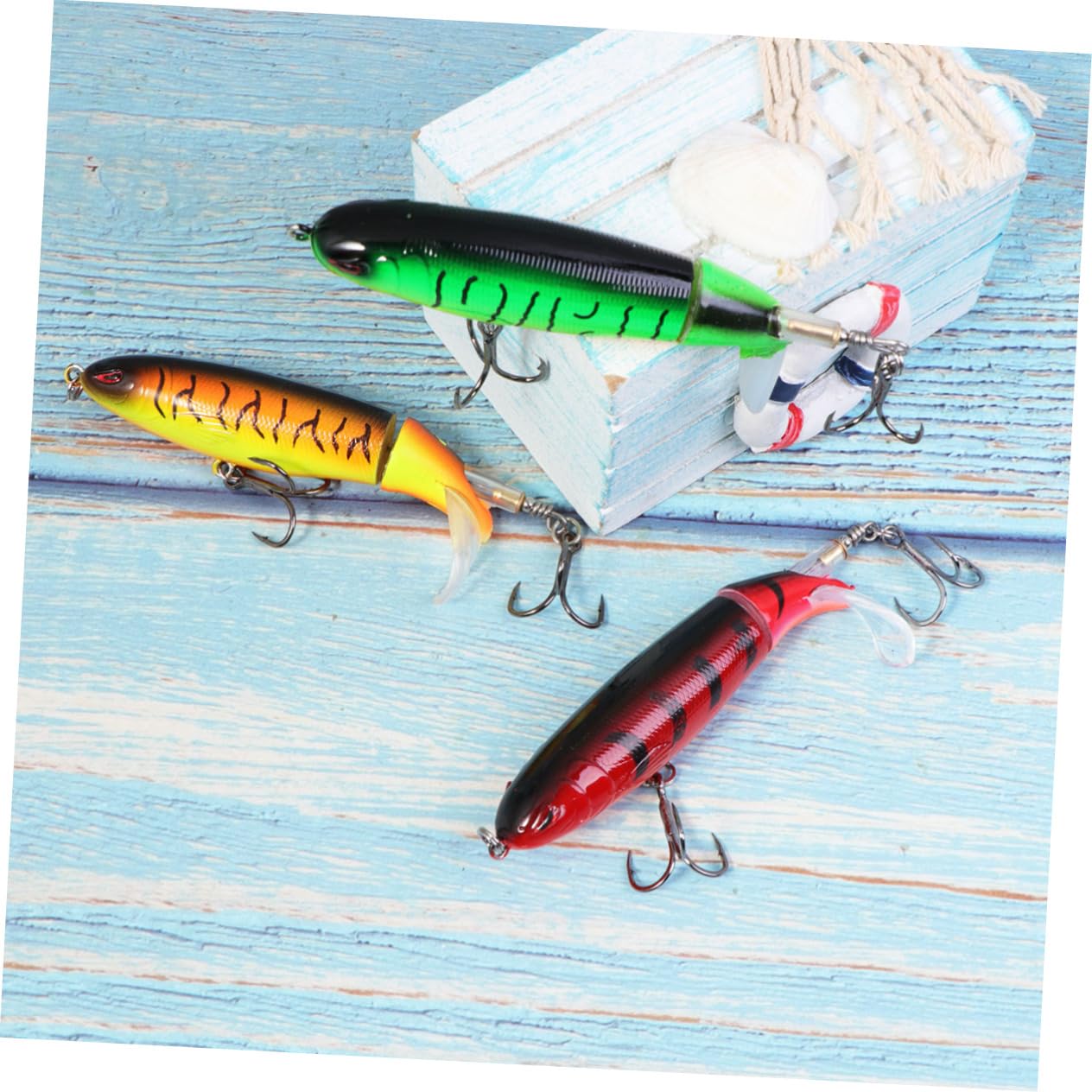 9 Pz Esche bioniche realistiche Esche da Pesca muschiate Esche da Pesca per Acqua Dolce Esca a manovella Esca d'Acqua Dolce Esca da Nuoto ad Esche da Pesca con Occhi 3D