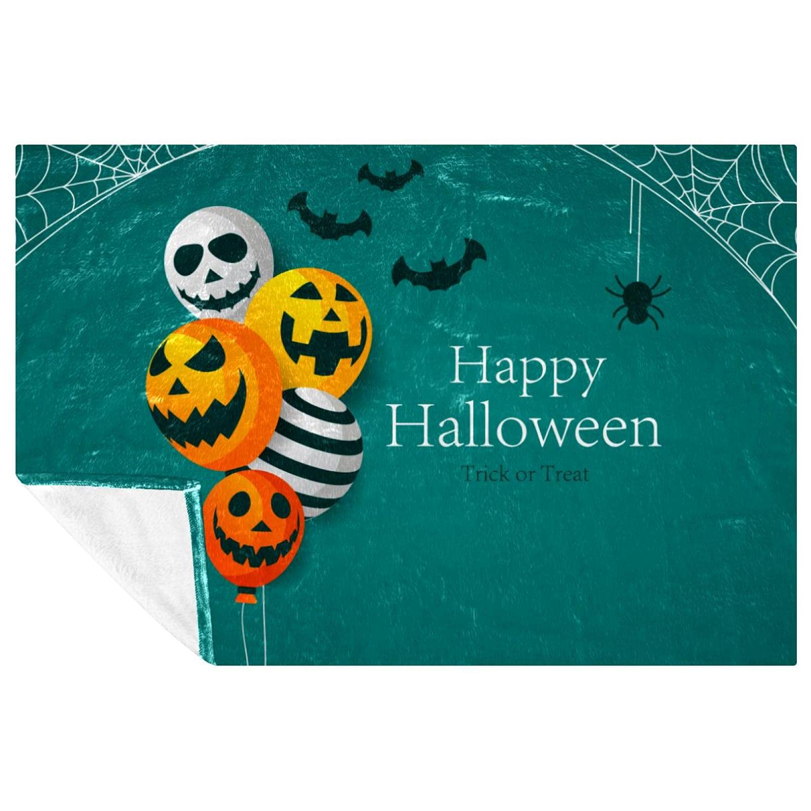 Couverture d'Halloween contre le froid de l'automne, plaid chaud pour lit et canapé