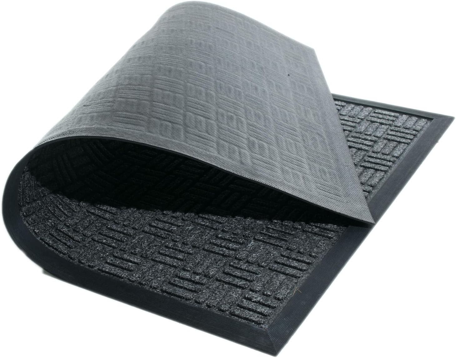 Imports Decor Synthetic Rubber Mat, 24-Inch by 36-Inch, Grey