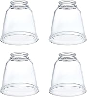 Aspen Creative 23127-4 Clear Bell Glass Shades for Ceiling Fans - 2-1/8" Fitter, 4-5/8" x 4-1/2", 4-Pack Replacement