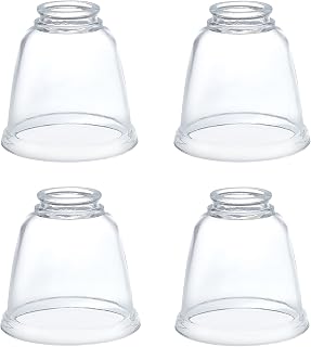 Aspen Creative 23127-4 Clear Bell Glass Shades for Ceiling Fans - 2-1/8" Fitter, 4-5/8" x 4-1/2", 4-Pack Replacement